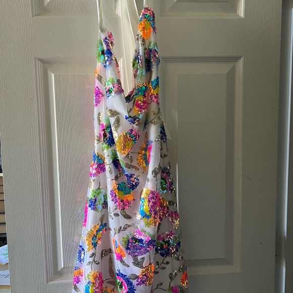 Hello Molly Flamenco Dancer Sequin Halter Mini Dress NWT - Picture 4 of 7